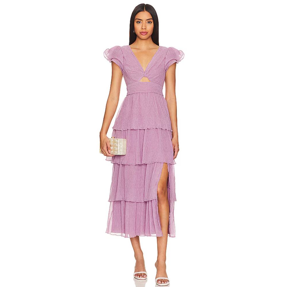 Astr Purple Mini Dress with Elegant Design